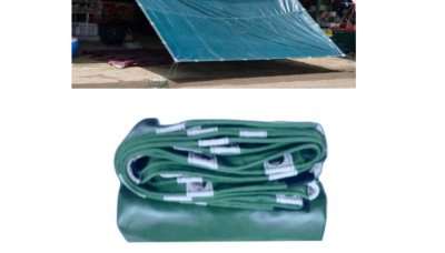 ผ้าใบผ้าร่มเคลือบเงากันน้ำ F78 (4.5X8 | 4.5X7 | 4.5X6 | 3.5X8 | 3.5X6 | 3.5X5 ใช้คลุมสิ่งของสินค้าที่อยู่นอกอาคารทั่วไป