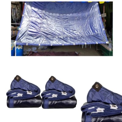 ผ้าใบผ้าร่มเคลือบเงากันน้ำ F78 (4.5X8 | 4.5X7 | 4.5X6 | 3.5X8 | 3.5X6 | 3.5X5 ใช้คลุมสิ่งของสินค้าที่อยู่นอกอาคารทั่วไป