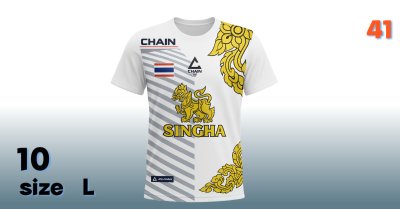 เสื้อยืด (AA-10)พิมพ์ลายผ้าไมโครคอกลมผ้าไมโครบางเบาพิมพ์ลายสวยพื้นเสื้อขาว