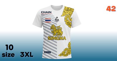เสื้อยืด (AA-10)พิมพ์ลายผ้าไมโครคอกลมผ้าไมโครบางเบาพิมพ์ลายสวยพื้นเสื้อขาว