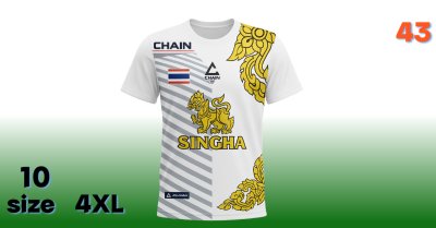 เสื้อยืด (AA-10)พิมพ์ลายผ้าไมโครคอกลมผ้าไมโครบางเบาพิมพ์ลายสวยพื้นเสื้อขาว