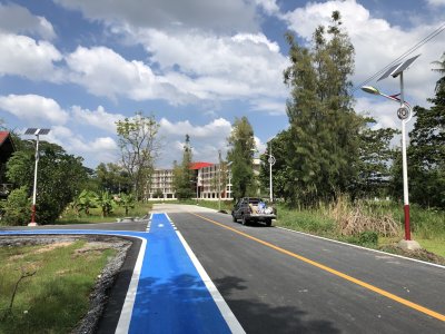 งานติดตั้งไฟถนนโซล่าเซลล์ - โรงเรียนนายร้อยตำรวจสามพราน