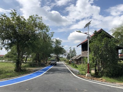 งานติดตั้งไฟถนนโซล่าเซลล์ - โรงเรียนนายร้อยตำรวจสามพราน