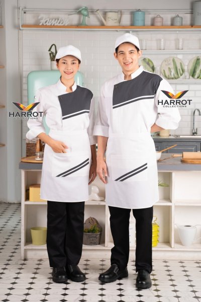 เสื้อเชฟ แขนสามส่วน เดอะสตรีท กระดุมแป๊ก