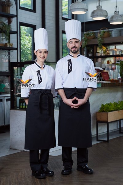 เสื้อเชฟ แขนสามส่วน ปักลายไทย