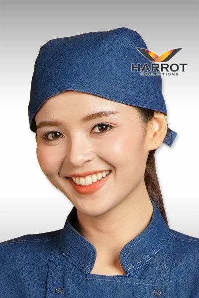 หมวกผูกเชือก ยีนส์ฟอก