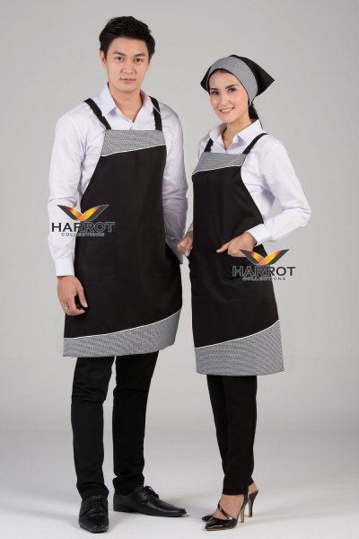 ผ้าโพกหัว สีดำ แต่งลายชิโนริ