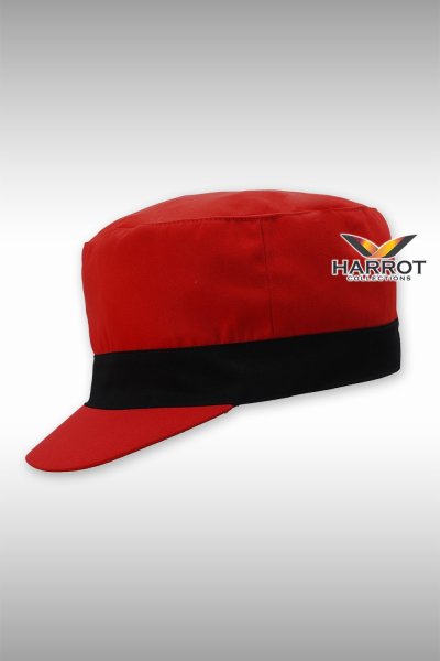 หมวกแก๊ป มารีน สีแดง แต่งดำ