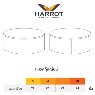 หมวกเชฟญี่ปุ่น สีแดง ตาข่ายขาว
