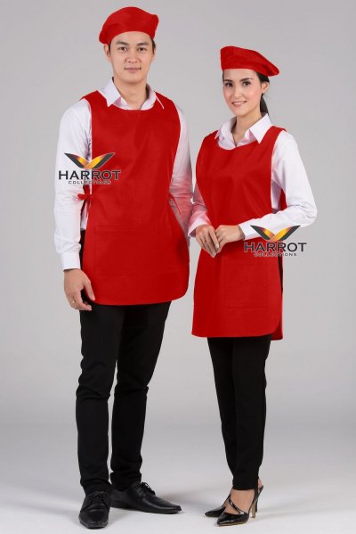 ผ้ากันเปื้อน เอี๊ยม สีล้วน