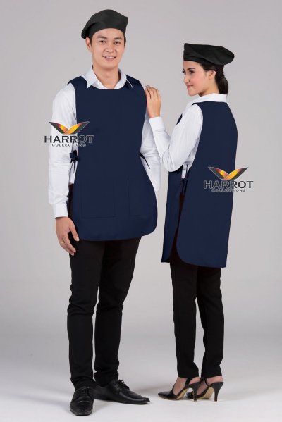 ผ้ากันเปื้อน เอี๊ยม สีล้วน