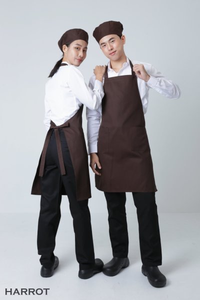 ผ้ากันเปื้อน เต็มตัว สีล้วน