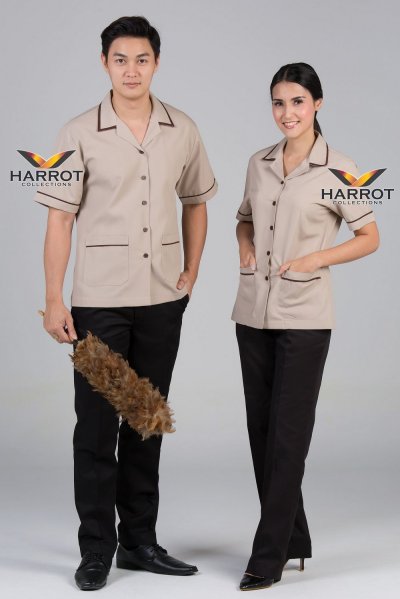 เสื้อแม่บ้าน/พ่อบ้าน คอฮาวาย