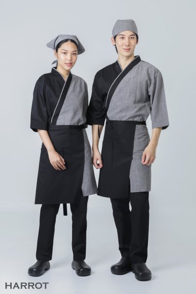 เสื้อเชฟ ญี่ปุ่น แขนสี่ส่วน โอซาก้า