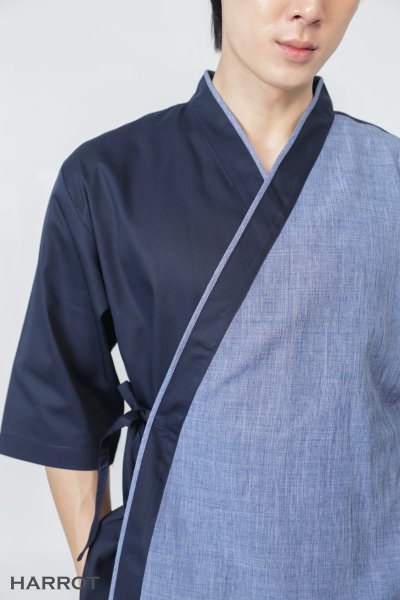 เสื้อเชฟ ญี่ปุ่น แขนสี่ส่วน โอซาก้า