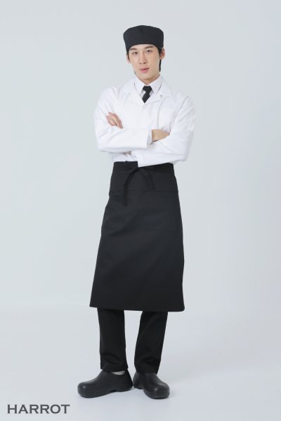 เสื้อเชฟ ญี่ปุ่น แขนยาว คอฮาวาย สีขาว