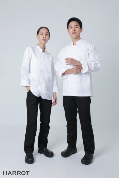 เสื้อเชฟ แขนยาว กระดุมถอดได้