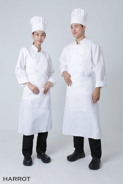 เสื้อเชฟ แขนยาว กระดุมถอดได้