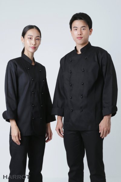 เสื้อเชฟ แขนยาว กระดุมถอดได้