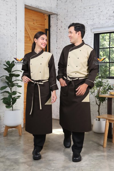 เสื้อเชฟ มาสเตอร์ คอป้าย แขนยาว กระดุมแป๊ก