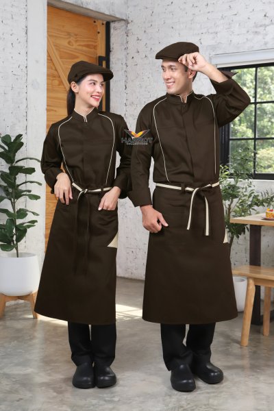 เสื้อเชฟ ฮีโร่ แขนยาว กระดุมแป๊ก