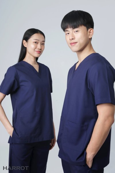 ชุดสครับ คอวี (เสื้อ+กางเกง)