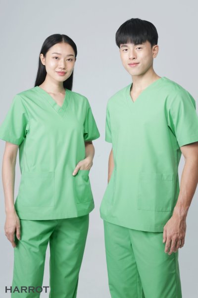 ชุดสครับ คอวี (เสื้อ+กางเกง)