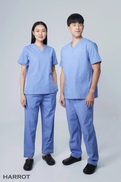 ชุดสครับ คอวี (เสื้อ+กางเกง)