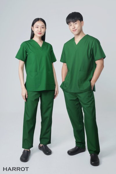 ชุดสครับ คอวี (เสื้อ+กางเกง)