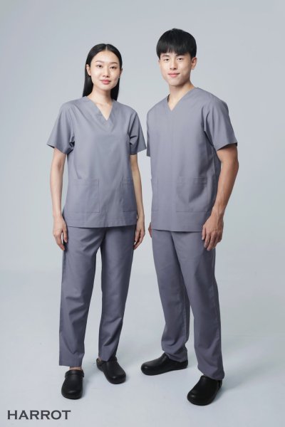 ชุดสครับ คอวี (เสื้อ+กางเกง)