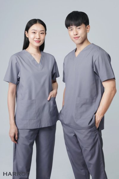 ชุดสครับ คอวี (เสื้อ+กางเกง)