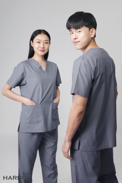 ชุดสครับ คอวี (เสื้อ+กางเกง)