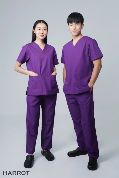 ชุดสครับ คอวี (เสื้อ+กางเกง)