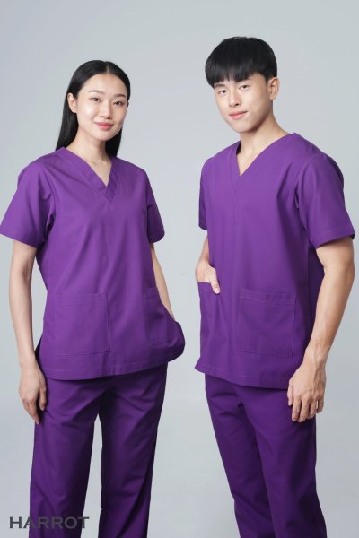 เสื้อสครับ คอวี (เฉพาะเสื้อเท่านั้น)