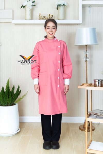 เสื้อกาวน์ทันตกรรม แขนยาว ปลายแขนจั๊ม