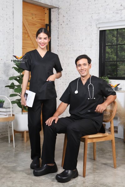 ชุดสครับ วี-เทค คอวี (เสื้อ+กางเกง)