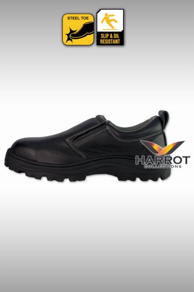 รองเท้าเชฟ แบบหุ้มส้น หนังแท้ สีดำ