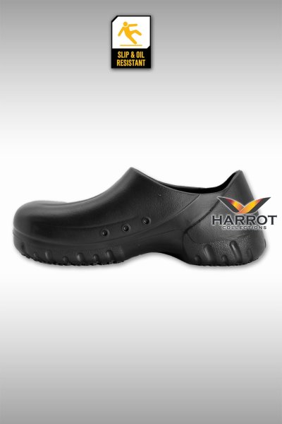 รองเท้ากันลื่น แบบหุ้มส้น สีดำ