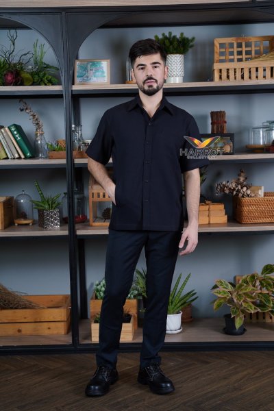 เสื้อซาฟารี เสื้อพนักงานขับรถ สีกรม