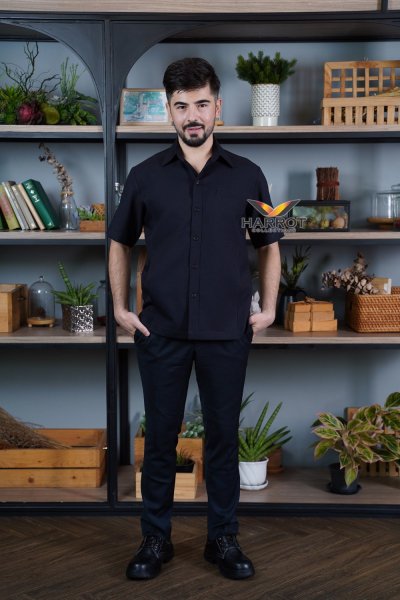 เสื้อซาฟารี เสื้อพนักงานขับรถ สีกรม