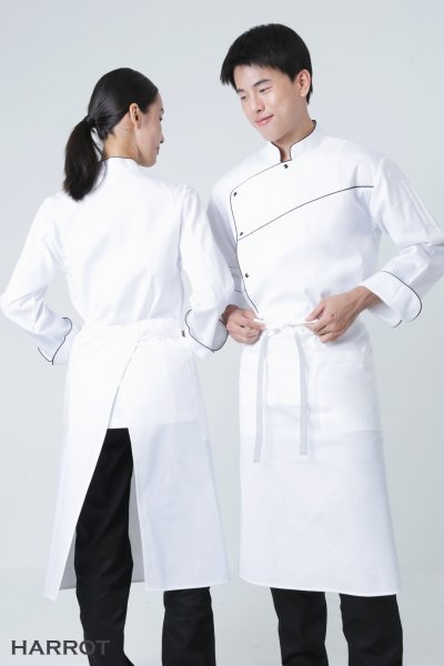 ผ้ากันเปื้อน ครึ่งยาว มาสเตอร์ สีล้วน