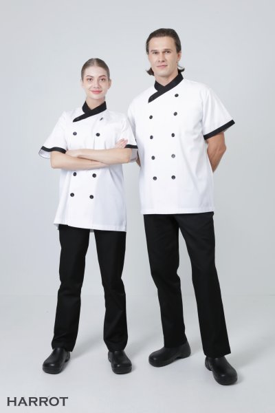 เสื้อเชฟ แขนสั้น คอป้าย