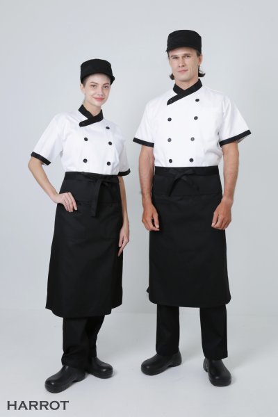เสื้อเชฟ แขนสั้น คอป้าย