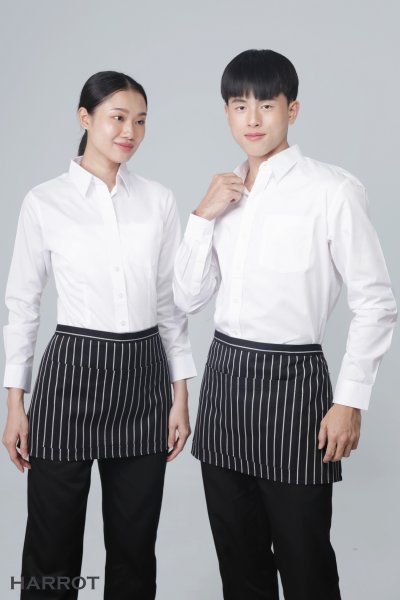 ผ้ากันเปื้อน ครึ่งสั้น 13 นิ้ว ลาย ลาครัวดำ