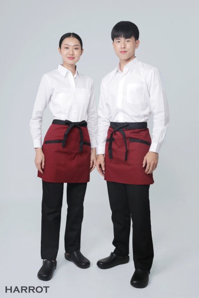 ผ้ากันเปื้อน ครึ่งสั้น สายยาวผูกหน้า