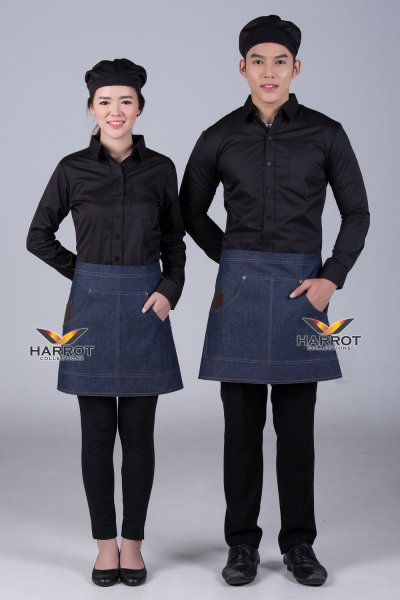 ผ้ากันเปื้อน ครึ่งสั้น ยีนส์