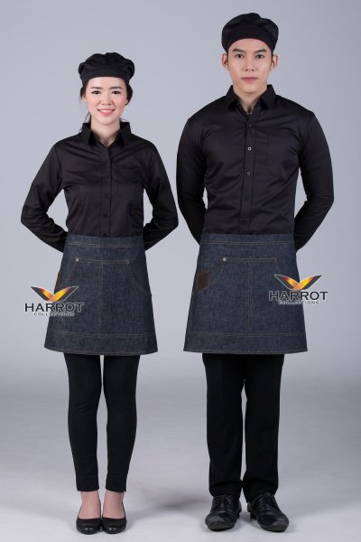 ผ้ากันเปื้อน ครึ่งสั้น ยีนส์