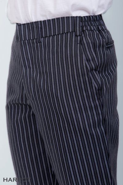 กางเกง ลาย GM ขาว-ดำ เอวยางยืดด้านข้าง