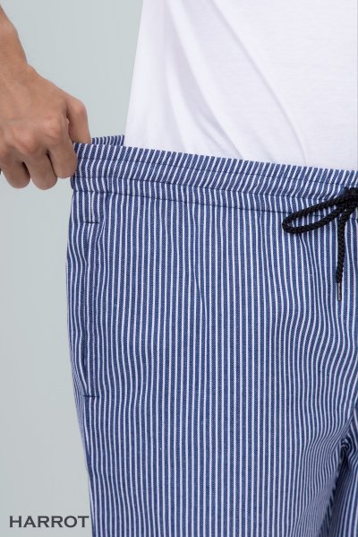 กางเกง ลายริ้ว ลอนดอน เอวยางยืดรอบตัว