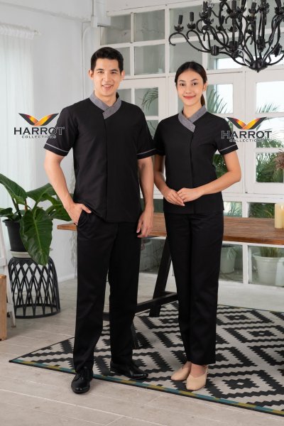 เสื้อพนักงานเสิร์ฟ คอป้าย